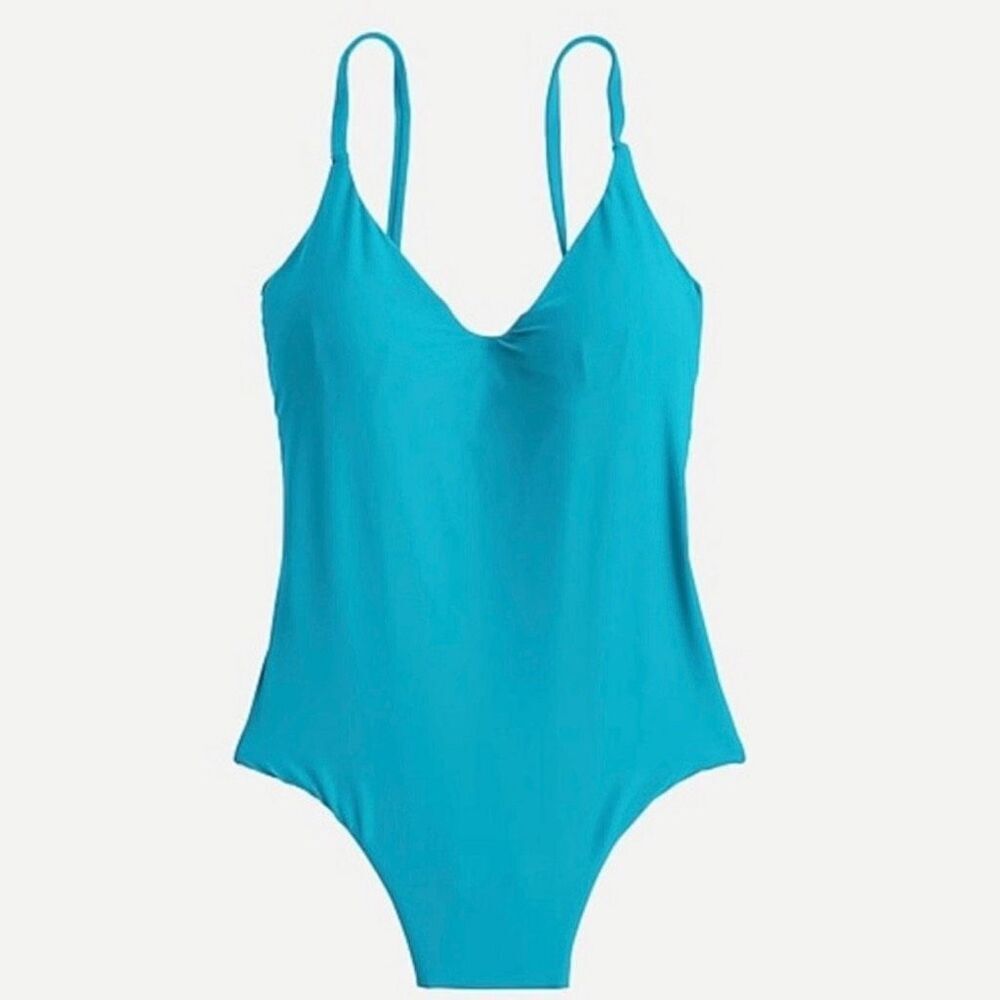 J. Crew Rounded V-neck one-piece swimsuit size 10